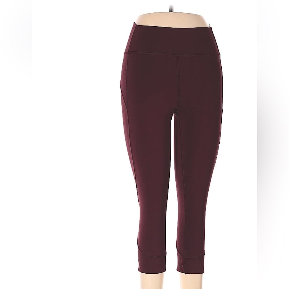 Lululemon Athletica Burgundy High-Waisted Leggings
